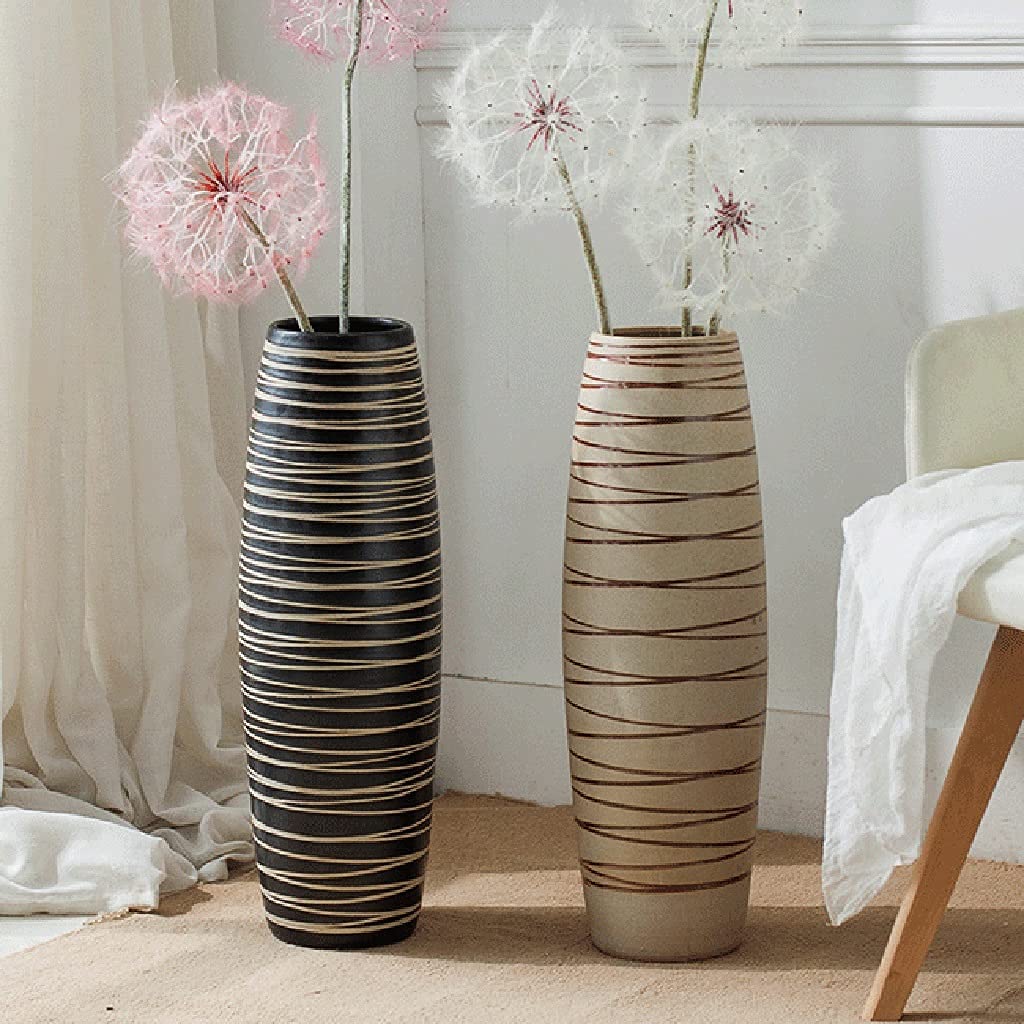 Amazon.co.jp: 花瓶 シンプルモダンスタイル 黒と白のラインストライプ